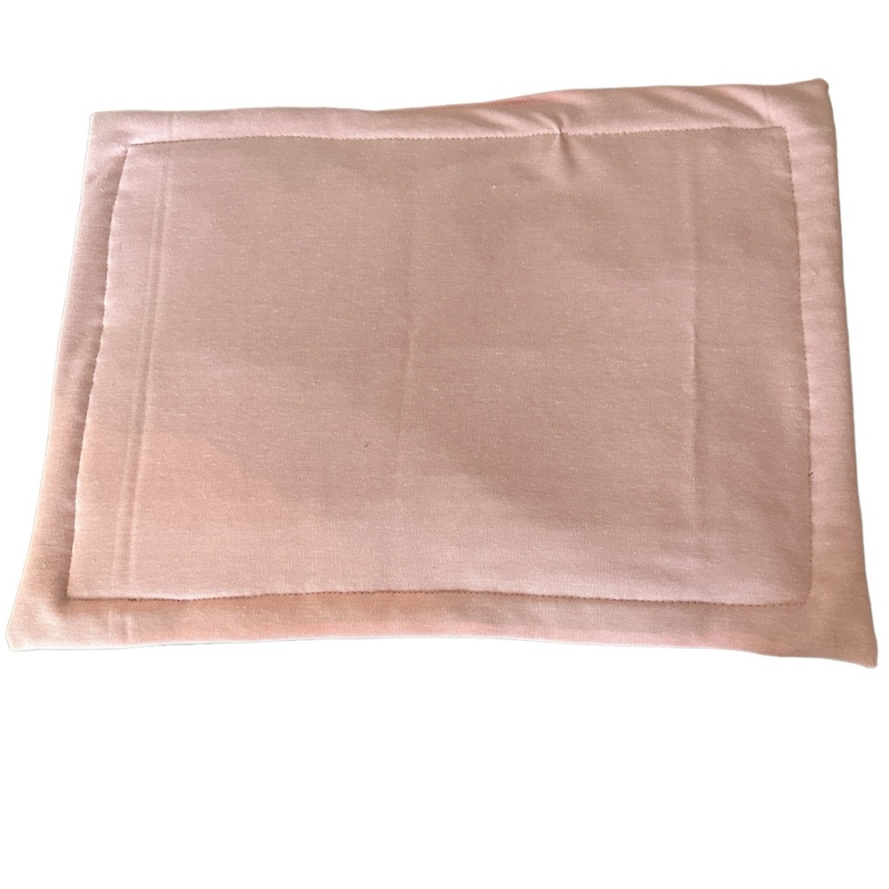 Handmade Reversible Puffy Dog Bed Pink and Denim Blue